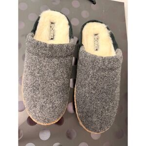 SOREL Nakiska Scuff Slipper Women's Cozy Wool Blend Shearling Lined Slipper SZ 7